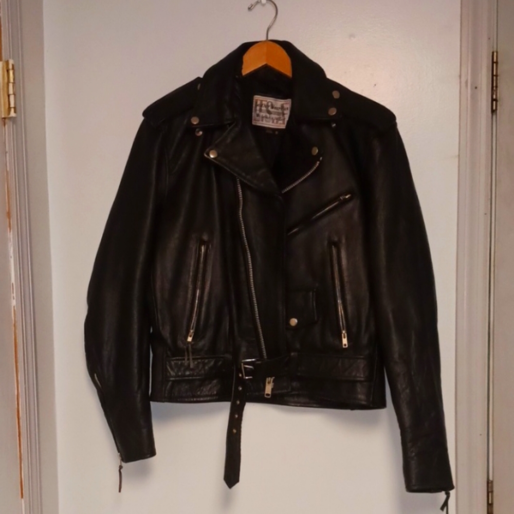 Black leather Biker jacket